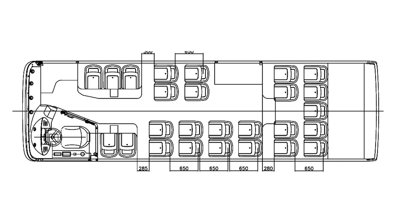 Huanghai Auto 8.5m Pure Electric Bus Rear Battery DD6851EV
