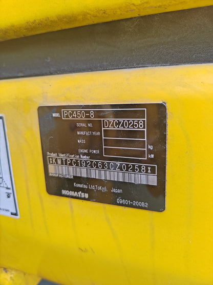 Komatsu PC450-8 Hydraulic Excavator